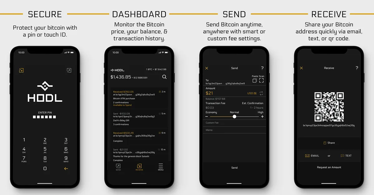 Screenshot of HODL Wallet